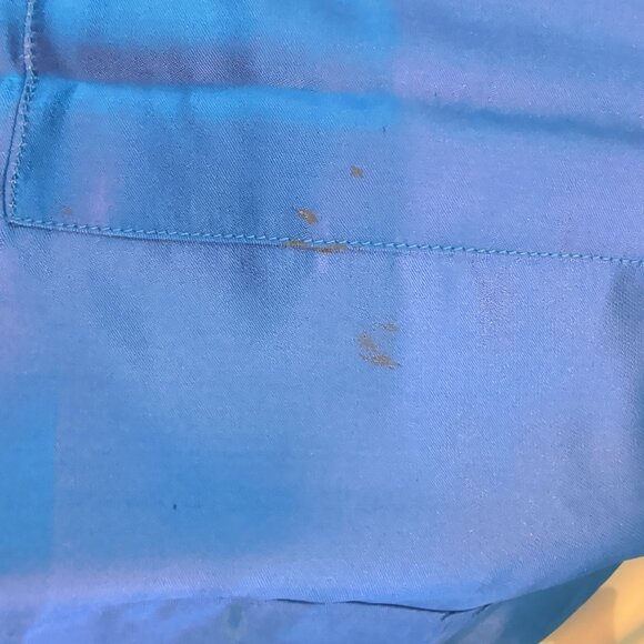 Vintage Golden Dragon Kimono Small Medium Blue Floral Silk Embroidery - Picture 11 of 11